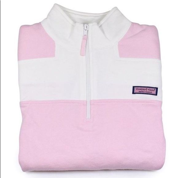 Vineyard Vines NWOT Pink/Cream Colorblock Shep Shirt Size XXS - Picture 4 of 13